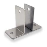 Restroom Partition Wall Bracket Two Ear 1-1/8 CRSS J 1779