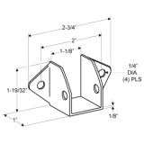 Restroom Partition Headrail Wall Bracket 1 Polished Chrome J 2150 2