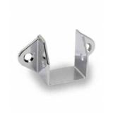 Restroom Partition Headrail Wall Bracket 1-1/4 Polished Chr J 2170