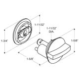 Restroom Partition Knob-Female For 6626 Latch-No Logo J 2620 2