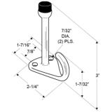 Jacknob® Coat Hook Combination Bumper, Stainless Steel, 1/ea (4003) J 4003 2