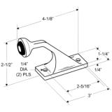 Restroom Partition Door Stop Pilaster Mounted Satin Stainles J 4153 2