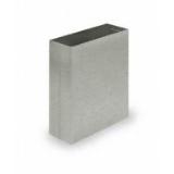 Restroom Partition Pilaster Shoe 4L X 1-1/4W X 4H Satin S J 42049
