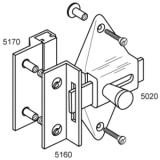 Jacknob® Latch, Keeper & Strike Combo Pack, Polished Chrome, 1/ea (50260) J 50260 2