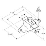 Jacknob® Surface Mounted Latch Slide, 3-1/2