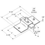 Jacknob® Surface Mounted Latch Slide, 3-1/2