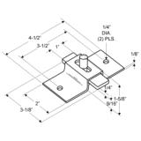 Jacknob® Surface Mounted Latch Slide, 3-1/2