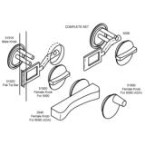 Jacknob® Concealed Flat Bar Latch, Polished Chrome, 1/ea (5090) J 5090 2