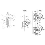 Restroom Partition Keeper Surface Latch 4100-K Polished Chro J 5160 2