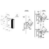Jacknob® Strike for Door 4100-S, Polished Chrome, 1/ea (5170) J 5170 2