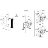 Jacknob® Strike for Door, Stainless Steel, 1/ea (5173) J 5173 2