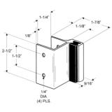 Restroom Partition Strike & Keeper (Outswing) 1-1/4 Post Po J 5210 2