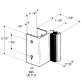 Restroom Partition Strike & Keeper (Outswing) 1-1/4 Post Po J 5410 2