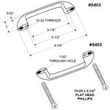 Jacknob® Door Pull w/ Through Hole Set, 1