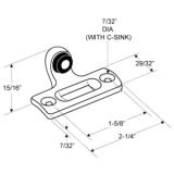 Restroom Partition Strike & Keeper (Concealed Latch) Polishe J 5550 2