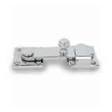 5701 Latch and Keeper - Heavy Duty Throw Brass / Chrome J 5701