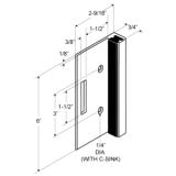 Restroom Partition Strike & Keeper (Inswing) 1 Door 6 High J 5798 2