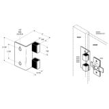 Restroom Partition Strike & Keeper (Outswing) 3/4 Door CRSS J 6379 2