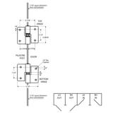 Jacknob® Hinge Surface Mounted, RH-IN/LH-OUT, .090