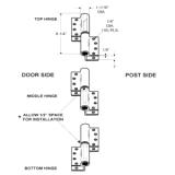 Jacknob® Hinge, LH-In/RH-Out, 1