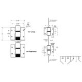 Restroom Partition Hinge Surface Mounted (LH-In/RH-Out) Squa J 7423 2