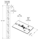Jacknob® Piano Hinge, 57-1/2