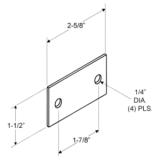 Jacknob® Alcove Clip for Equal Panels, Stainless Steel, 1/ea (8369) J 8369 2
