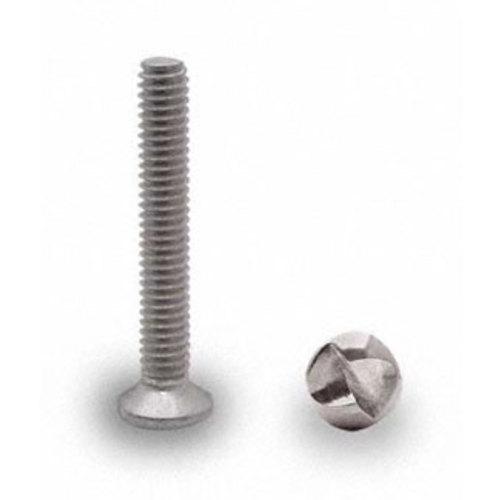 Restroom Partition 8-32 X 1-1/8 Oval One Way Screw Stainles J 9449