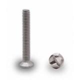 Restroom Partition 8-32 X 1-1/8 Oval One Way Screw Stainles J 9449