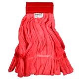 Impact® Microfiber Tube Mop Head w/ Canvas Headband, 14 oz, Red, 12/cs LF0031 C7C0