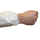 Safety Zone® Promax® Disposable Coveralls w/ Zip Front, Attached Hood & Boots, Elastic Wrists, White/Gray, 25/cs - X-Large M1014 XL 2