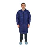 Safety Zone® PolyLite® Lab Coat w/ Pockets, Snap Front & Elastic Wrists, Navy Blue, 30/cs - Medium M1734B M E W