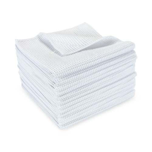 55 Gram 16x16 Waffle Cloths 335GSM-White