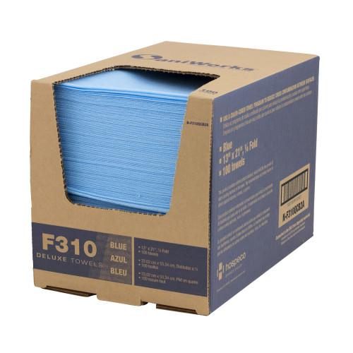 DELUXE TOWEL  BLU  13X21  QF  100 DISP CS
