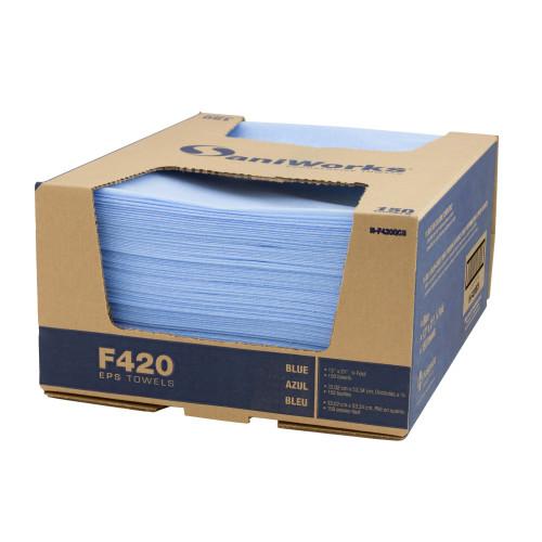 PREMIUM EPS TOWEL  BLU  13X21  QF  150 DUAL DISP CS