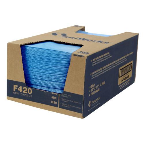 PREMIUM EPS TOWEL  BLU  13X17  QF  150 DUAL DISP CS