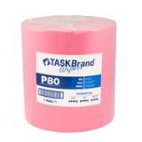 TASKBrand® P80 Premium Series Wipers, Hydrospun, Red, 12