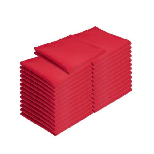 20x20 Red Spun Poly Napkins