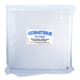 Cobalt Blue® Sterile Nonwoven Poly-Cellulose Cleanroom Wipes, 12