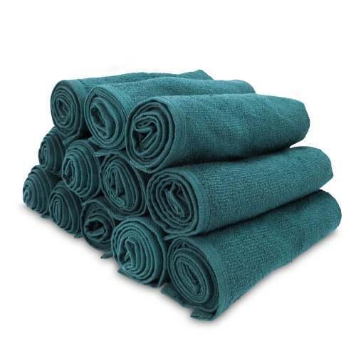 SALON TOWELS 16 X 28 BLEACH SAFE  HUNTER GREEN  12 PACK