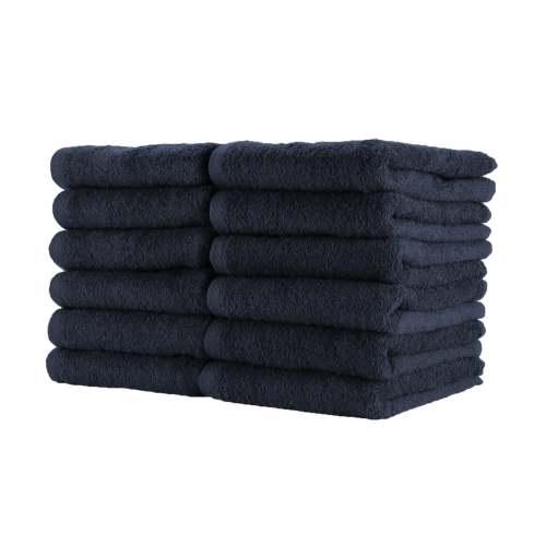 SALON TOWELS JR  16 X 27 BLEACH SAFE  NAVY  12 PACK
