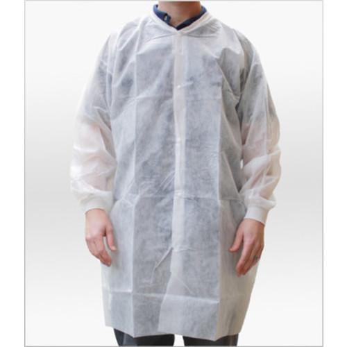 PHARMA-COAT  KNIT WRIST Lab Coat Polypro  NP  Snap Front  WT