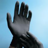Art Noir® Phantom® Latex Powder-Free Exam Gloves, Textured, 10x100, Black, 6 mil - Small PHM912 2