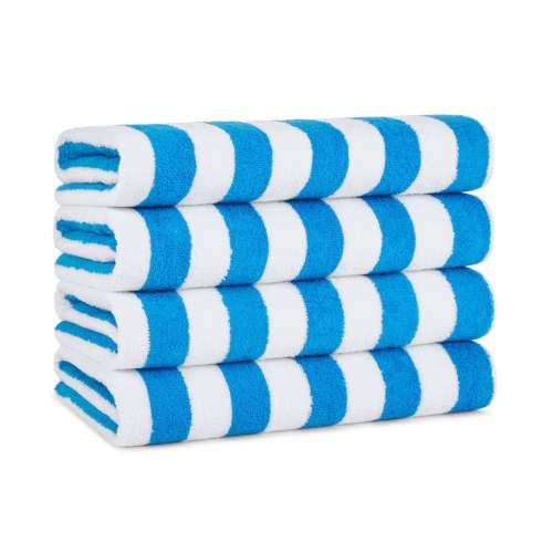 CALIFORNIA CABANA TOWELS 30 X 70  BLUE  4 PACK