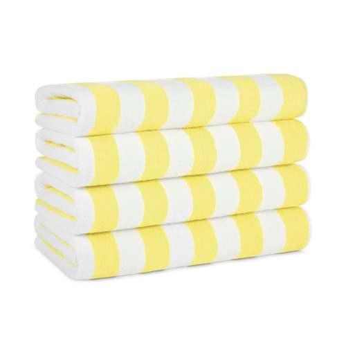 CALIFORNIA CABANA TOWELS 30 X 70  YELLOW  4 PACK