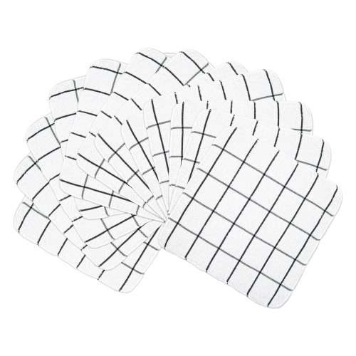 DISH CLOTH BLACK CHECK 12DZ CTN