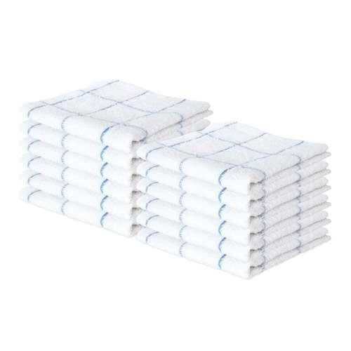 DISH CLOTH BLUE CHECK 4 DOZEN 