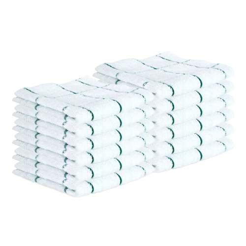 DISH CLOTH GREEN CHECK 4 DOZEN