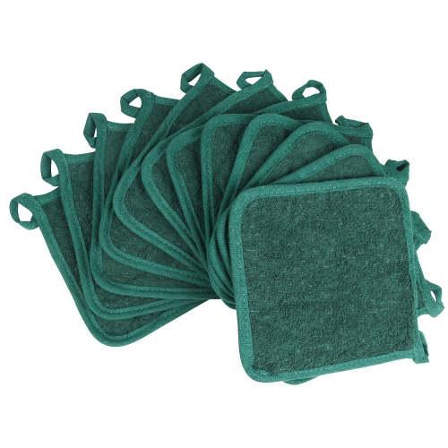 POT HOLDERS  GREEN  12 PACK
