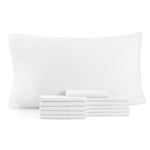 LULWORTH T200 PILLOWCASES STANDARD  WHITE  12 PACK